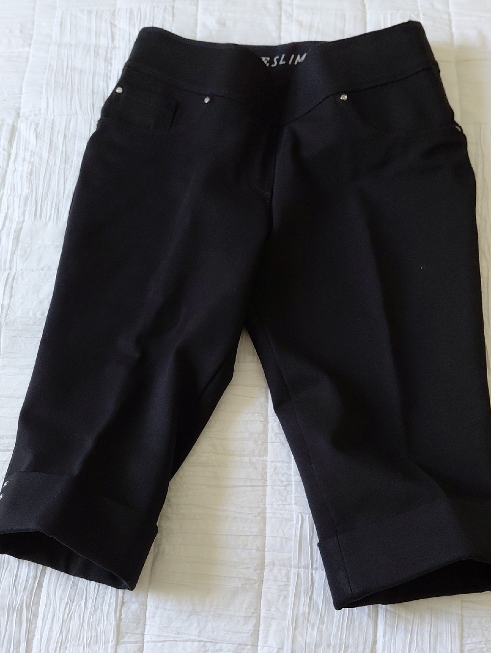 Luxe Slims Petites S(6-8) BLACK LONG SHORTS